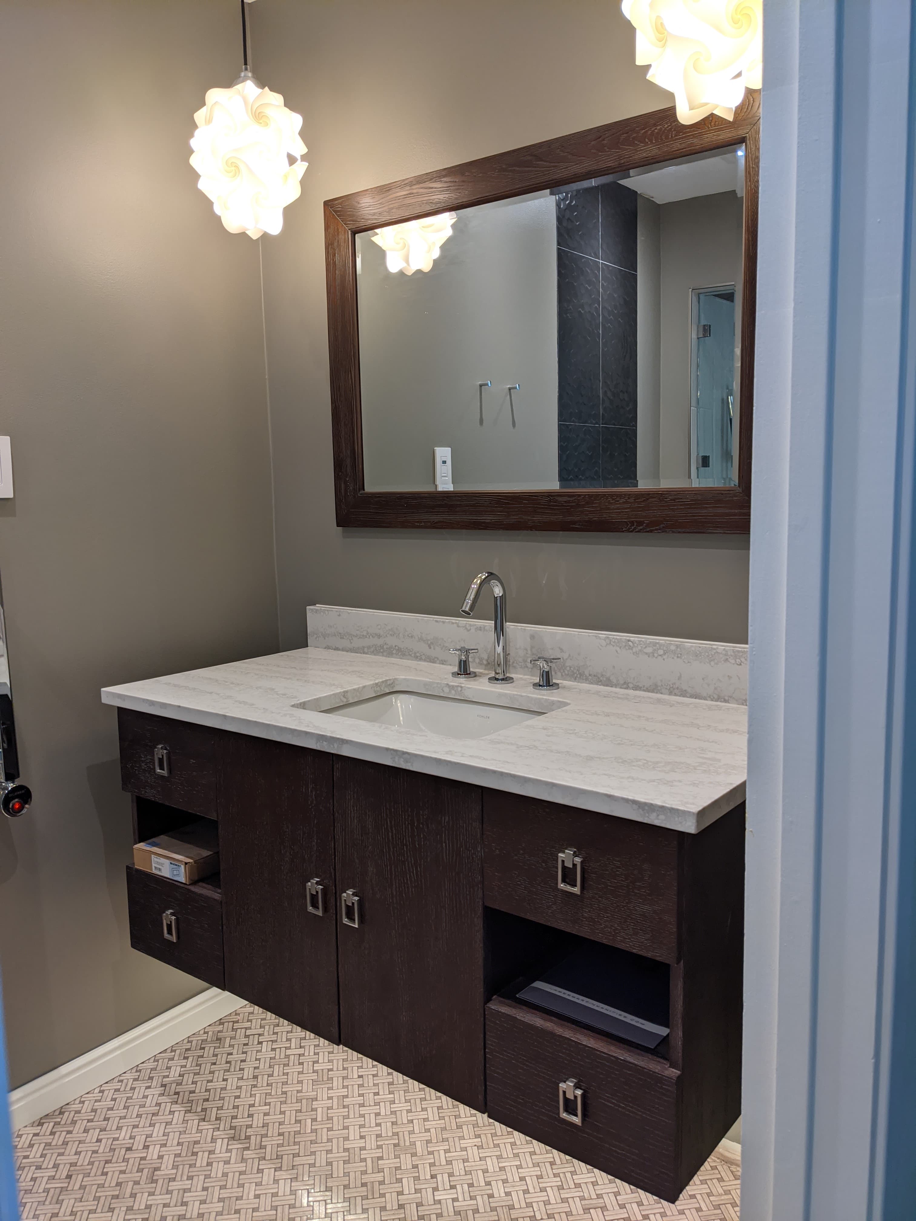 Completed bathroom remodel by Park City Home Pros