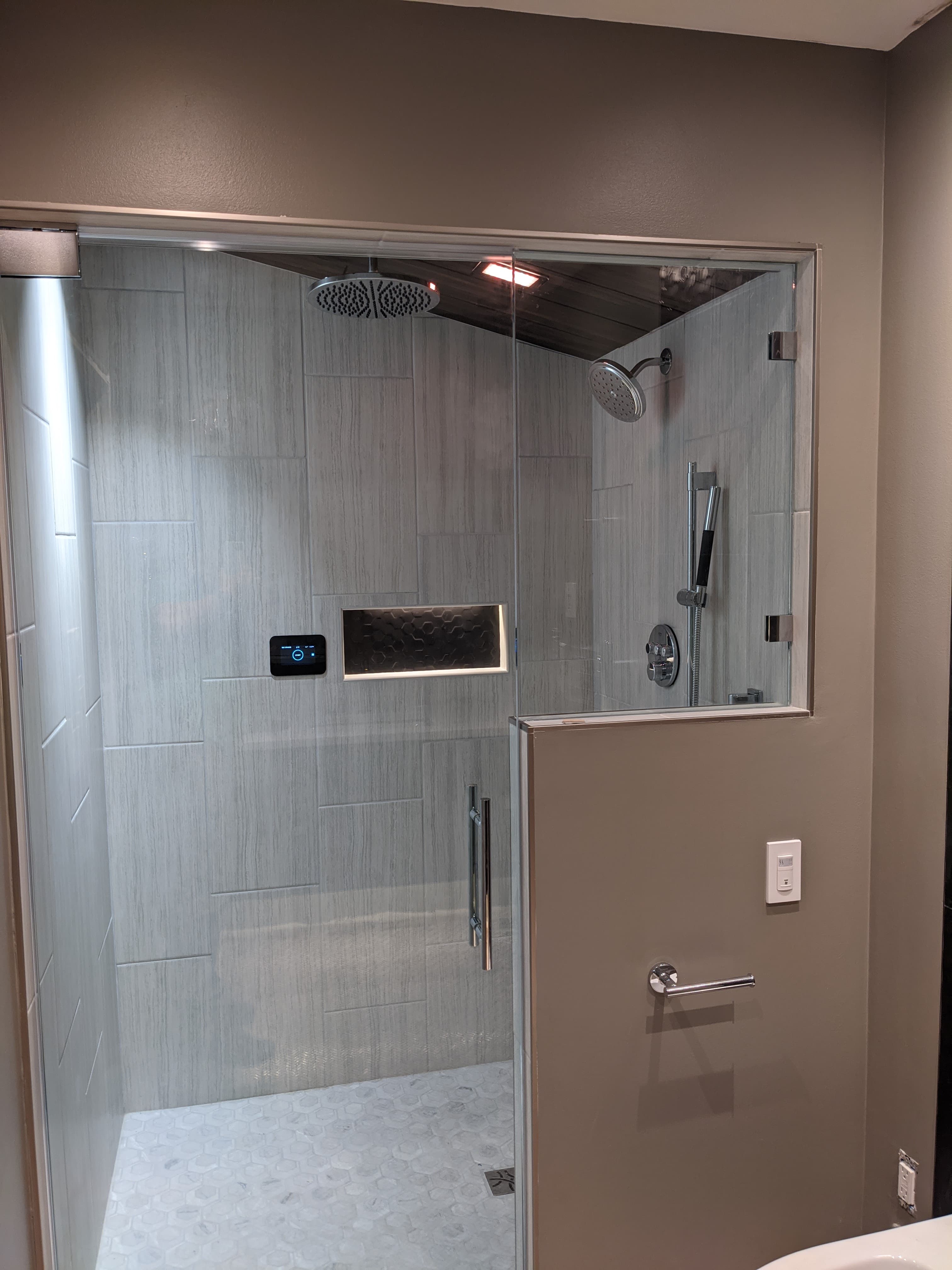 Modern bathroom remodel in Park City with updated vanity