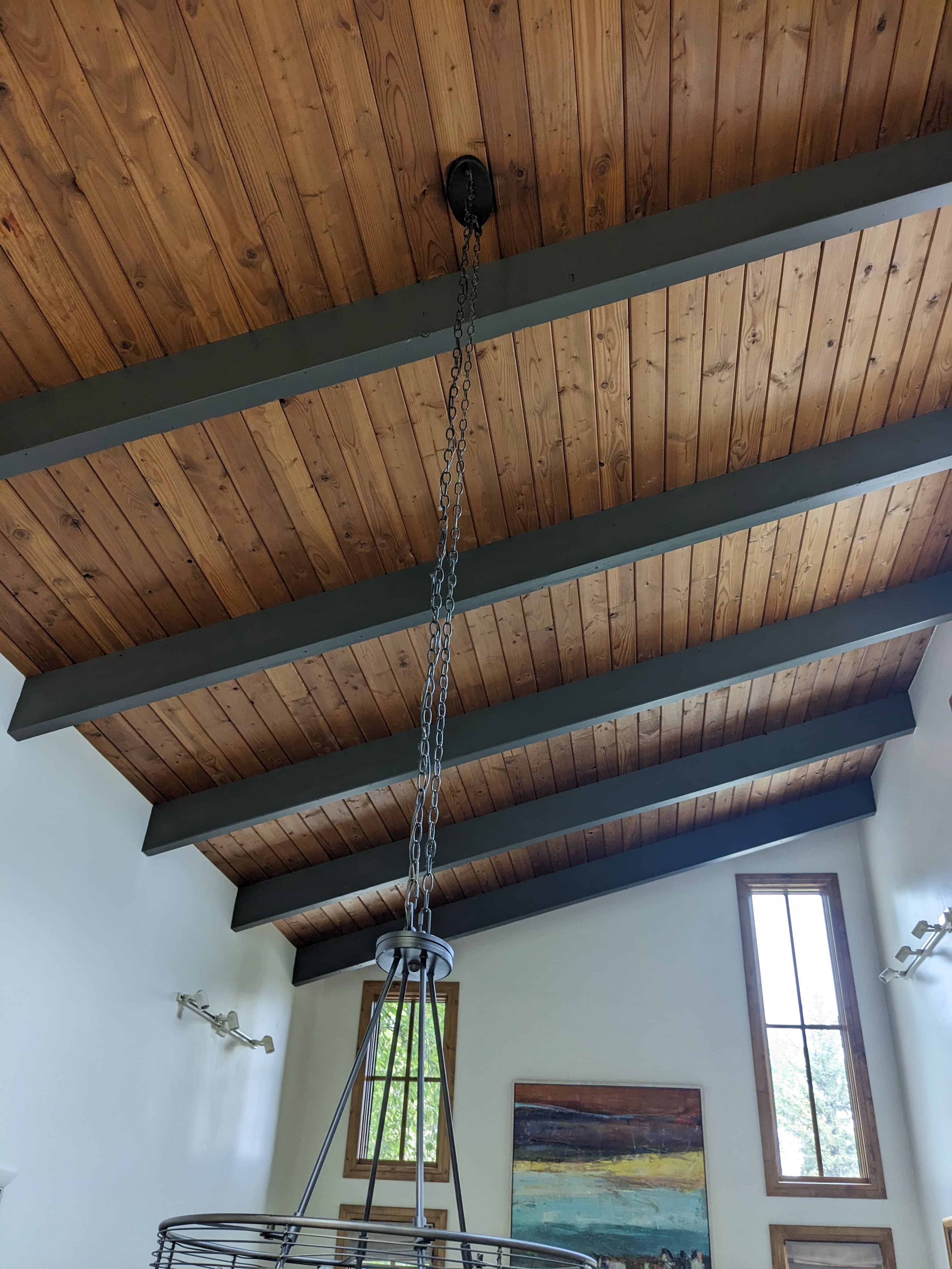 Custom wood ceiling from a Park City whole-home remodel