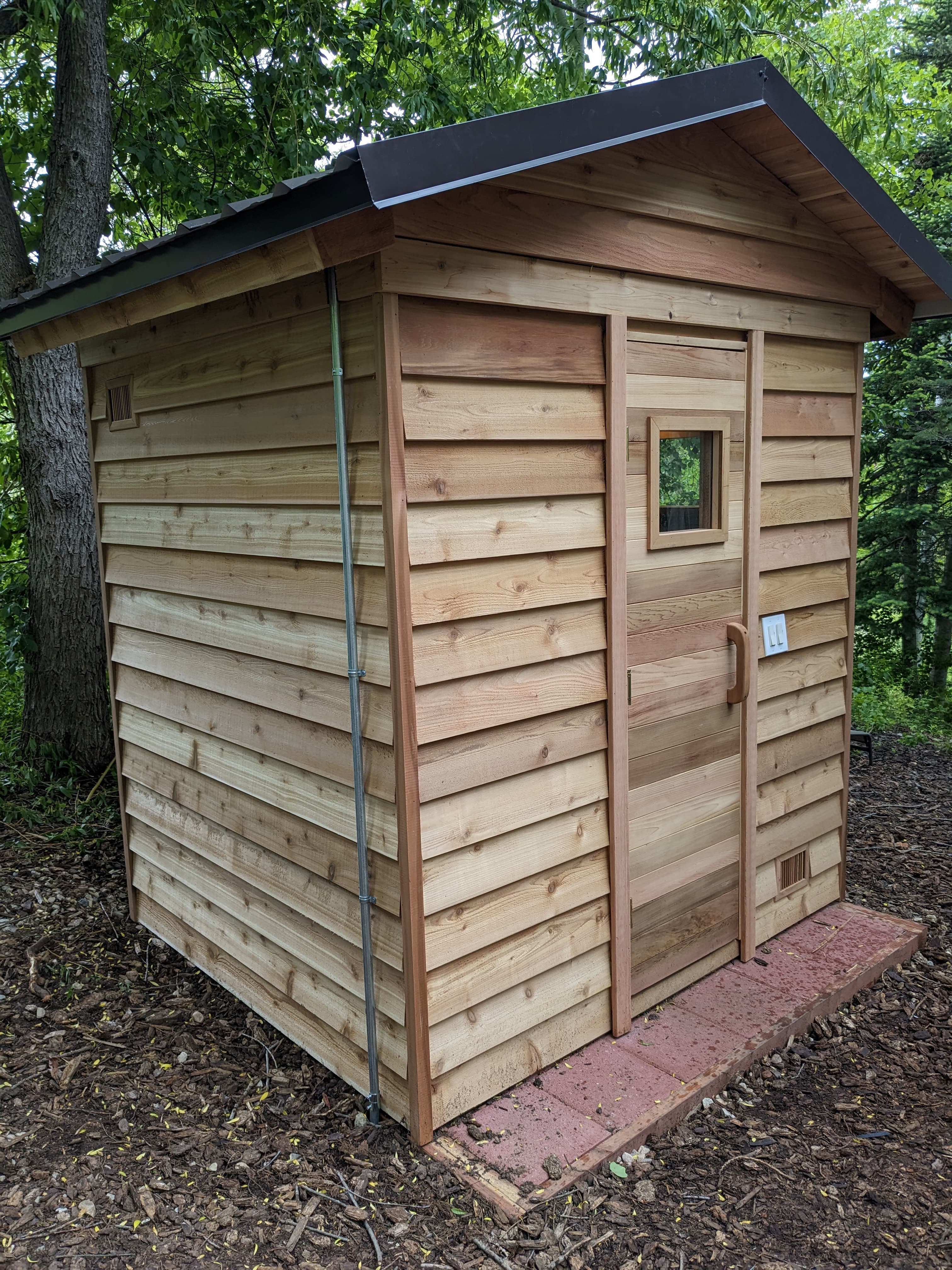 Custom cedar sauna built at a Park City area home